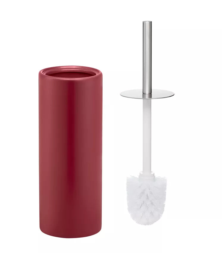 Diaqua Zylo – WC-Bürstenset – Keramik, rot, bodenstehend, mit Deckel, H 39 cm, Ø 10,5 cm