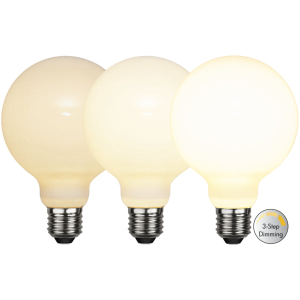 Star Trading Leuchtmittel E27 Globus (G95) – 800 lm, 7,5 W, Warmweiss 2700 K – IP44 – 5 Stk. – Glas – 375-86