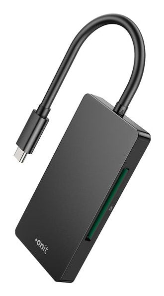ONIT USB-Kartenleser USB-C – SD/microSD/CF – USB 3.2 Gen 1 (5 Gbit/s) – für Windows, MacOS, Android und mehr