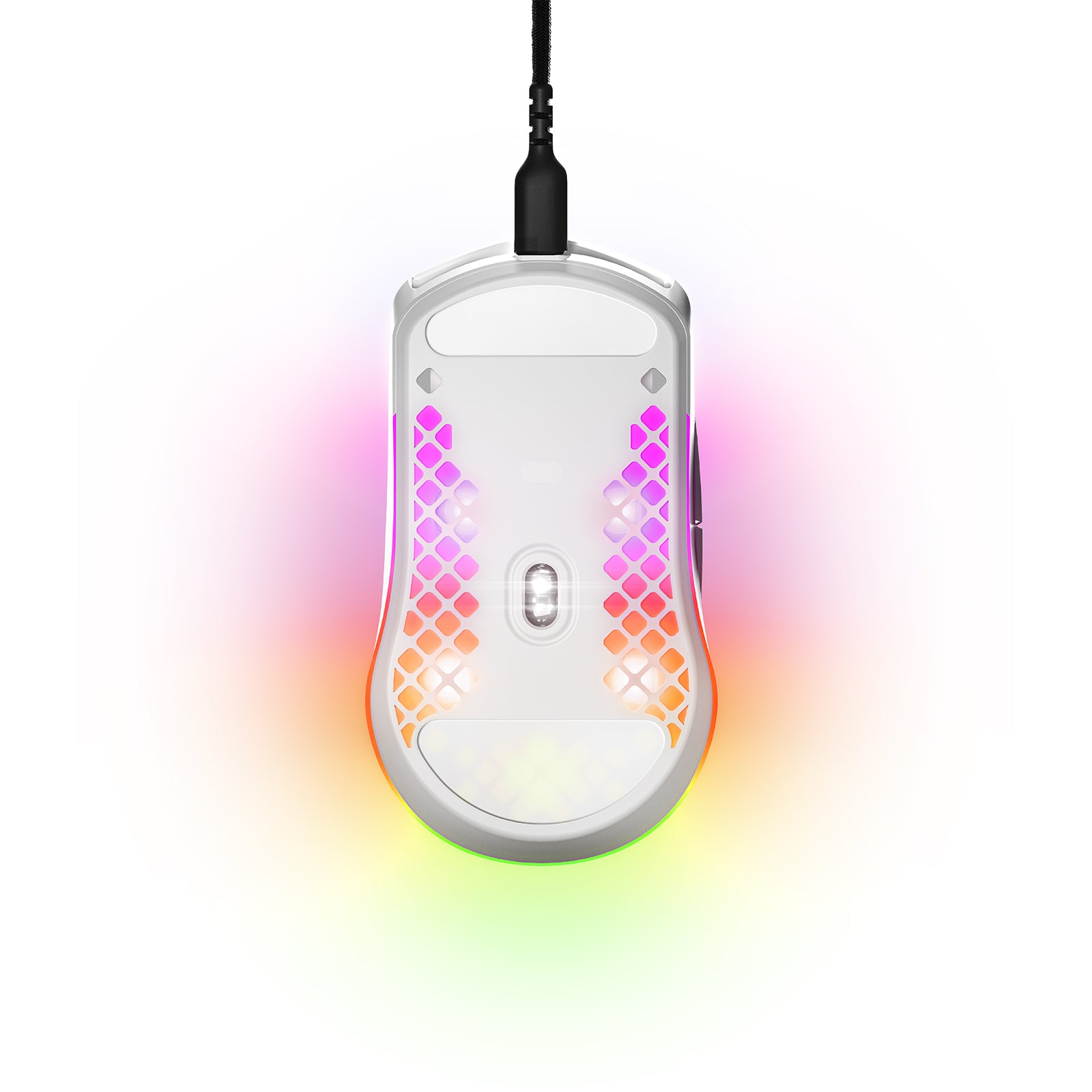 SteelSeries Aerox 3 – Gaming-Maus – Kabelgebunden (USB-C), 8500 DPI, RGB-Beleuchtung, rechts, Weiss