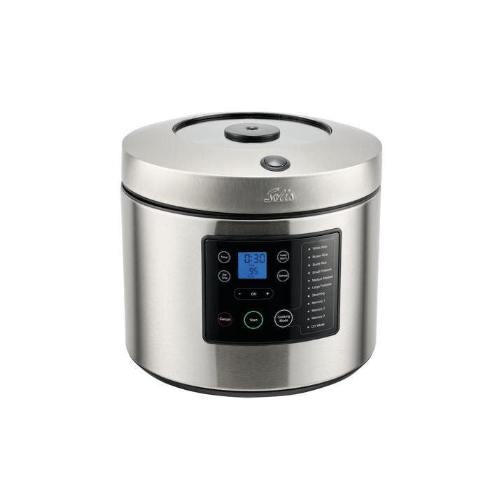Solis Reiskocher 8161 – 5 l, 860 W, Warmhaltefunktion – silber/edelstahl