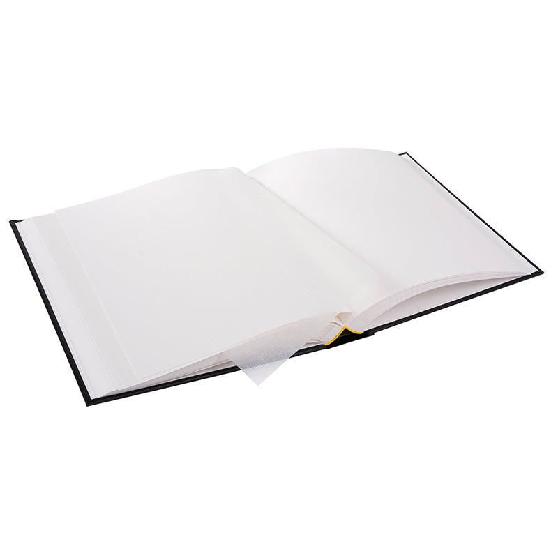 Goldbuch Fotobuch, gebunden, 100 Seiten, weiss, 30 × 31 cm, Kunstleder, schwarz, mit Pergamin