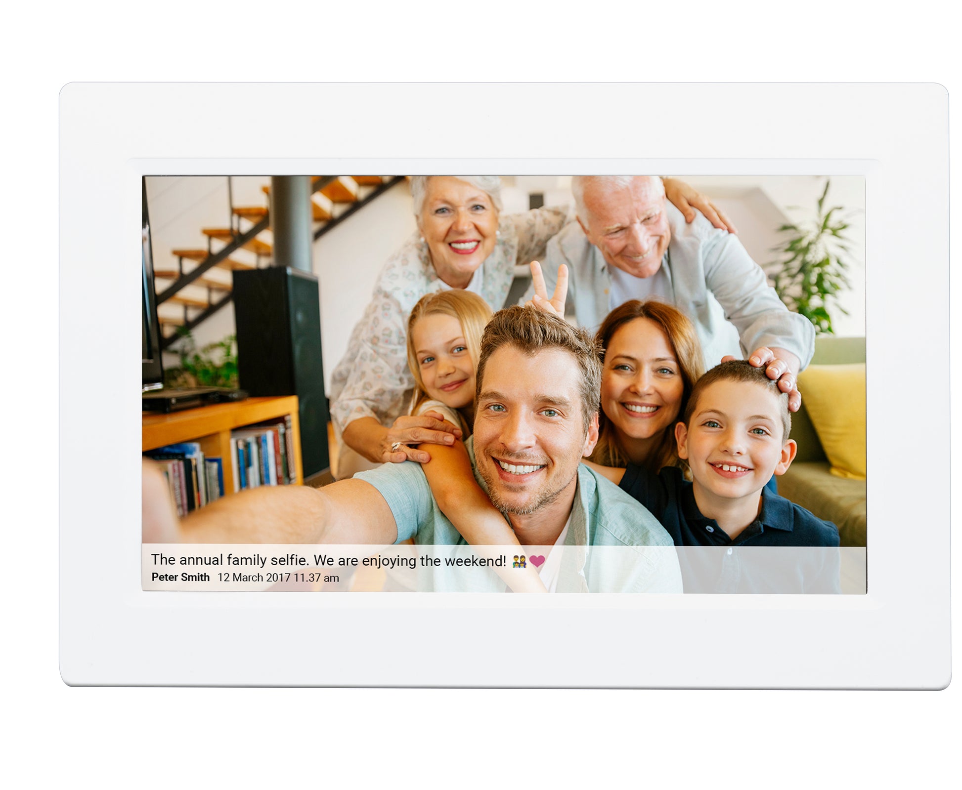 Denver PFF-1015W Digitaler Bilderrahmen – 10,1" – 1280 × 800 (WXGA), IPS – WLAN, Mikro-USB – microSD – Weiss