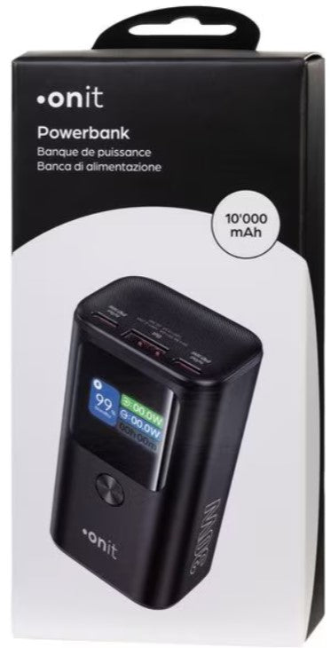 Onit Powerbank Pro 10000mAh PD Block Mini – 30 W PD, Anthrazit