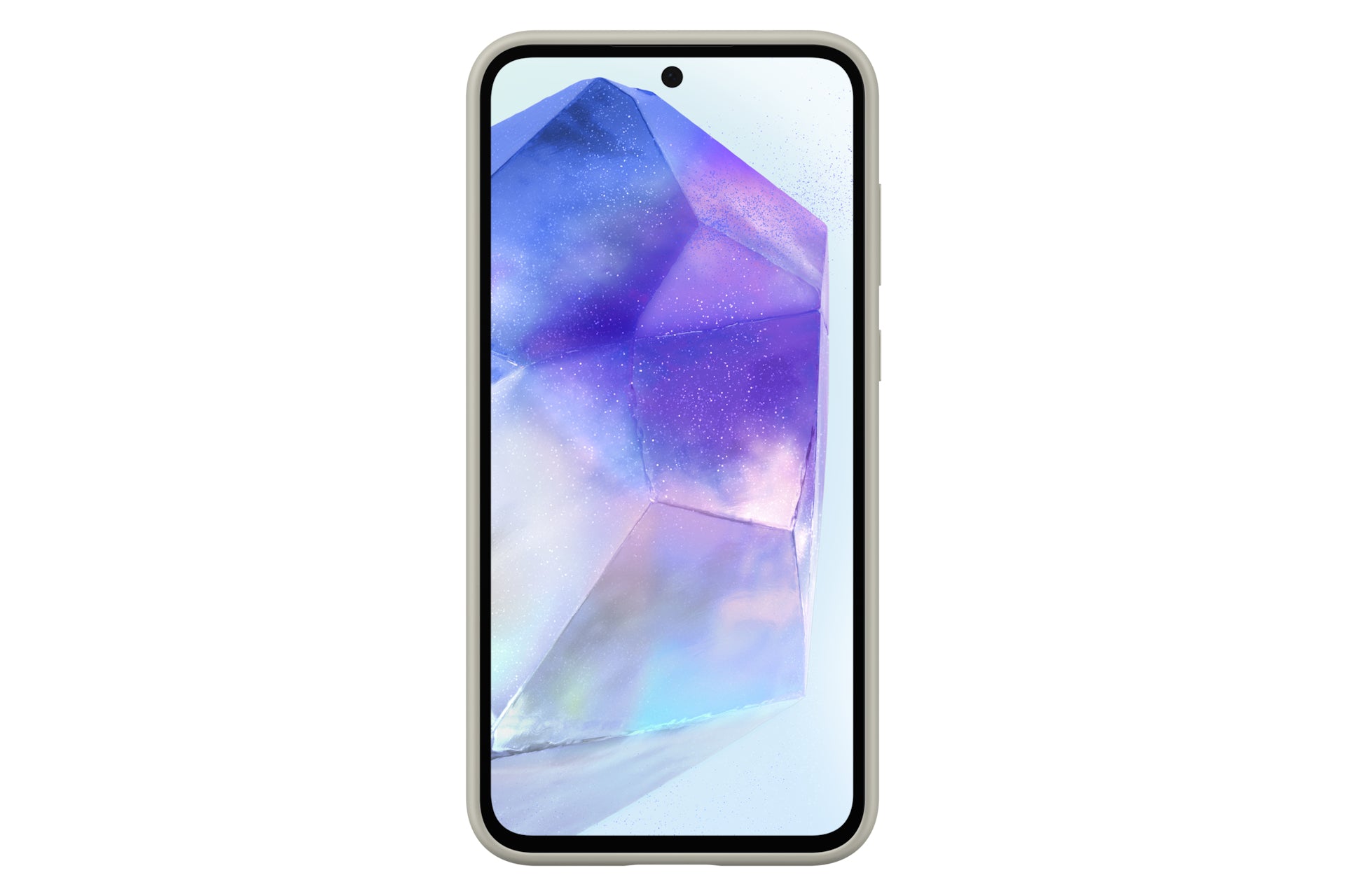 Samsung Backcover – für Samsung Galaxy A55 5G – grau – Silikon – mit Ständer, stossfest