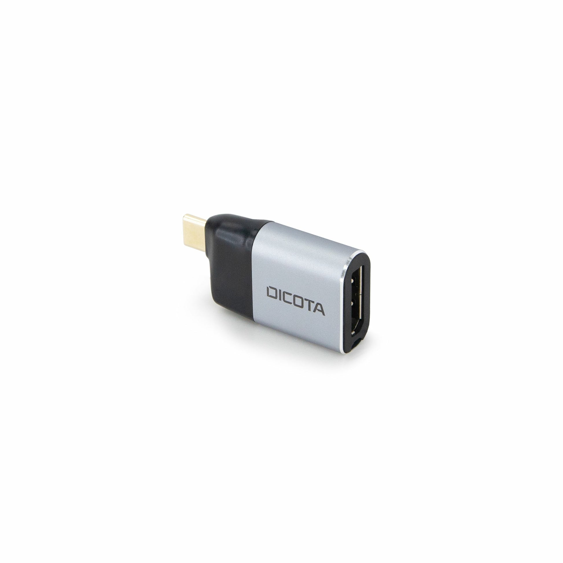 DICOTA D32046 Adapter USB-C zu Mini DisplayPort – 8K (7680 × 4320), PD 100 W – Schwarz/Silber