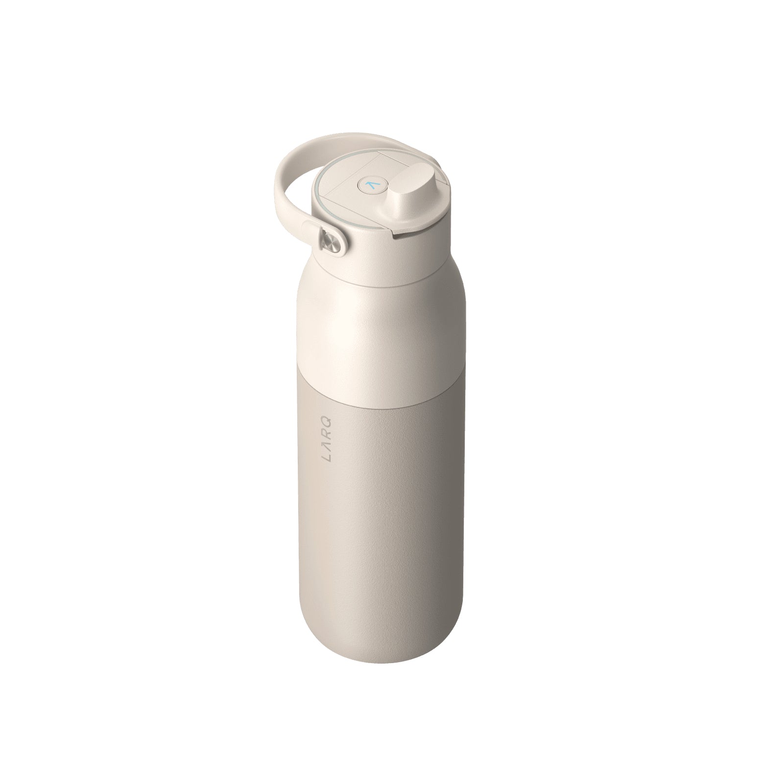 LARQ PureVis 2 Isolierflasche 1 l – doppelwandig, Edelstahl, UV-C selbstreinigend, Weiss