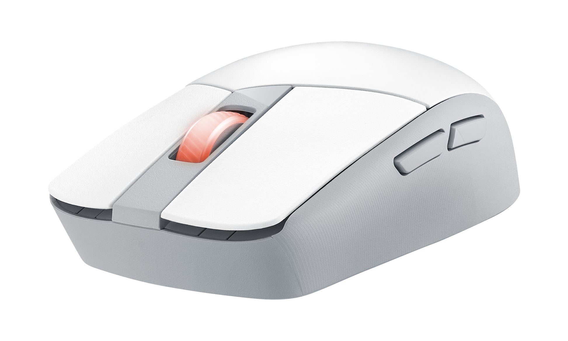 ASUS ROG Strix Impact III Wireless Gaming-Maus – kabellos, Bluetooth + 2,4 GHz, 36'000 dpi, beidhändig, weiss