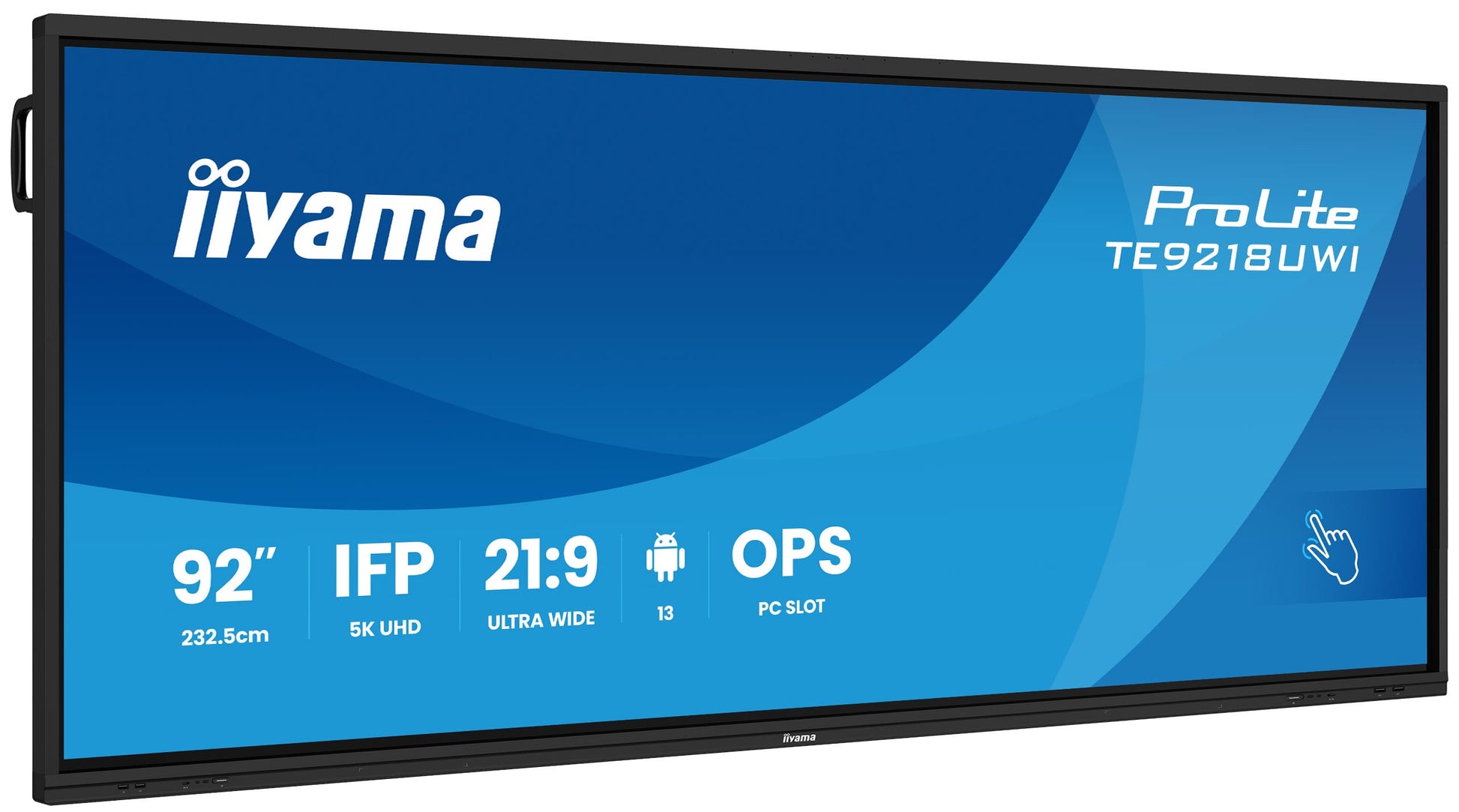 iiyama ProLite UW5K IR 50P – Interaktives Touch-Display, 91,5", 5120 × 2160, 500 cd/m², 24/7, Touch, Android