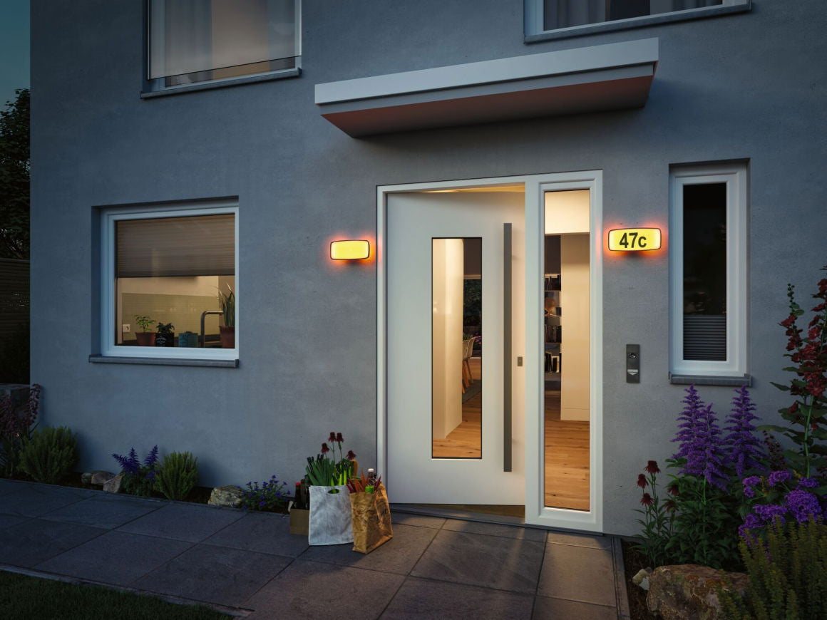 Paulmann Aussenwandleuchte – 2200–3000 K, IP44, Netzbetrieb, ZigBee 3.0, dimmbar, Anthrazit, Kunststoff