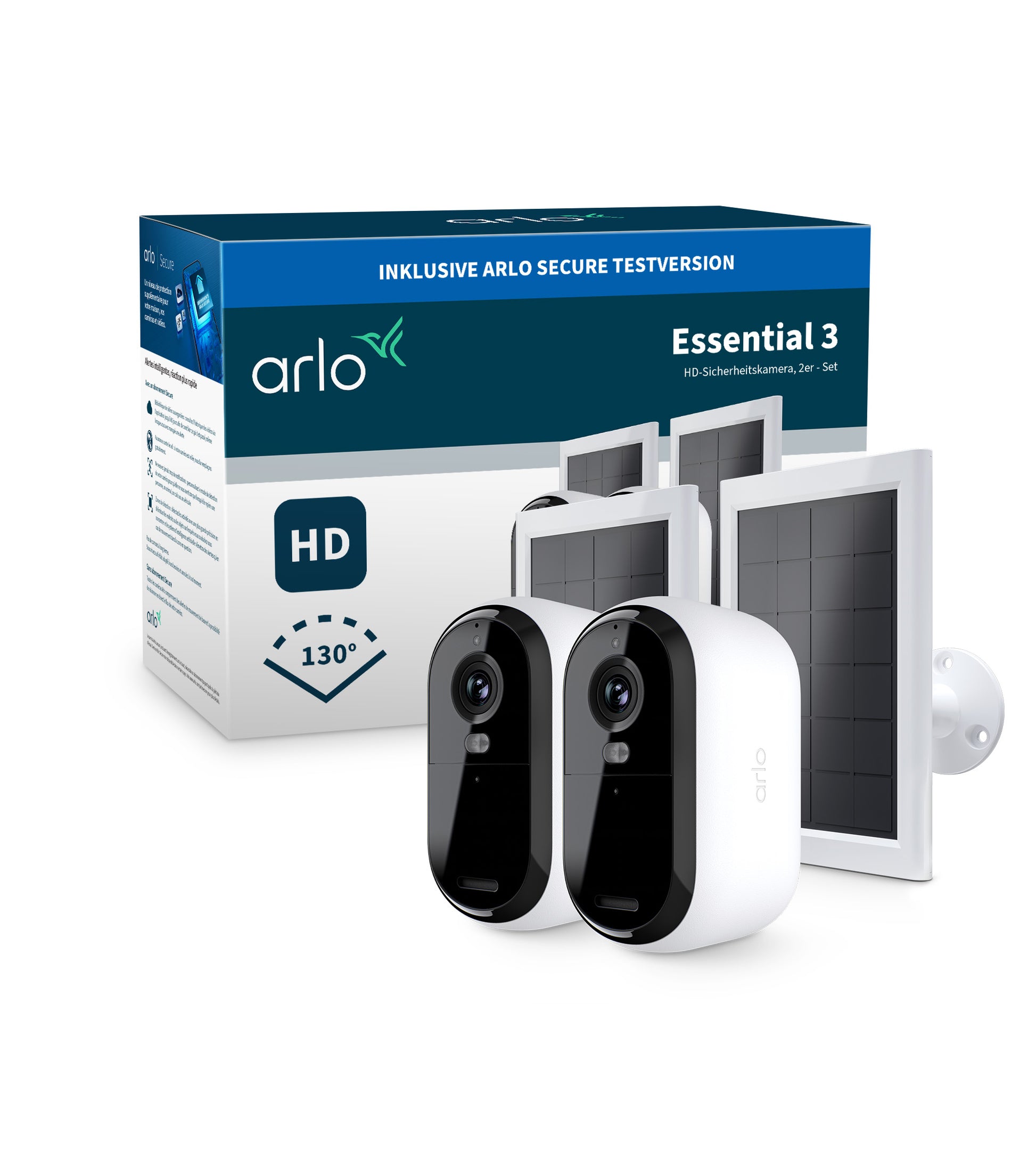 Arlo Essential3 VMK2280 Wildkamera – 2 MP, Reichweite 5 m, IP65, Weiss