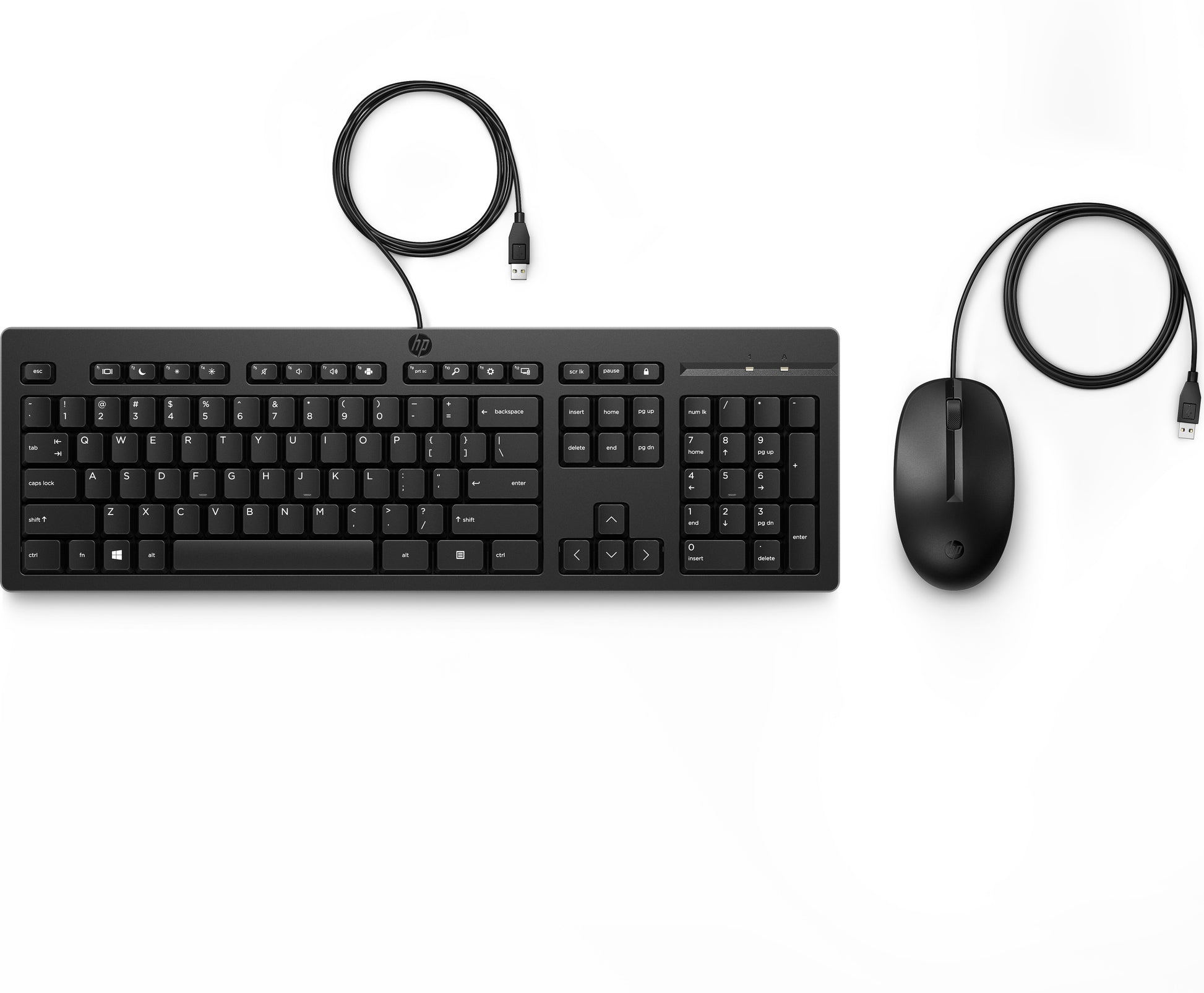 HP 225 – Tastatur- und Maus-Set – kabelgebunden, USB – schwarz