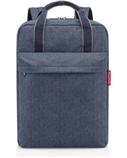 Reisenthel City-Rucksack Allday Rucksack M – 15 l, Polyester – Fischgrät Dunkelblau, 300 × 390 × 130 mm