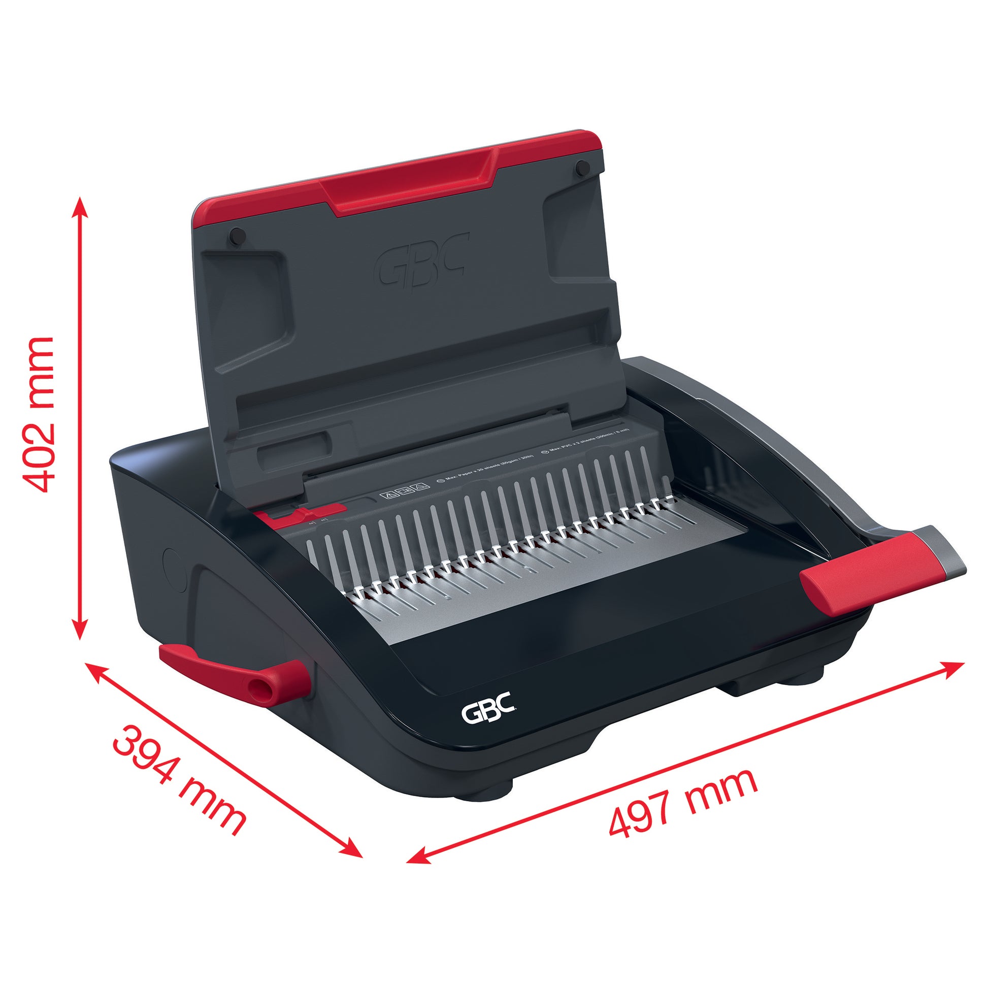 GBC CombBind CB20 Bindegerät – Plastikbindung, für 21-Loch, A4, bis 20 Blatt