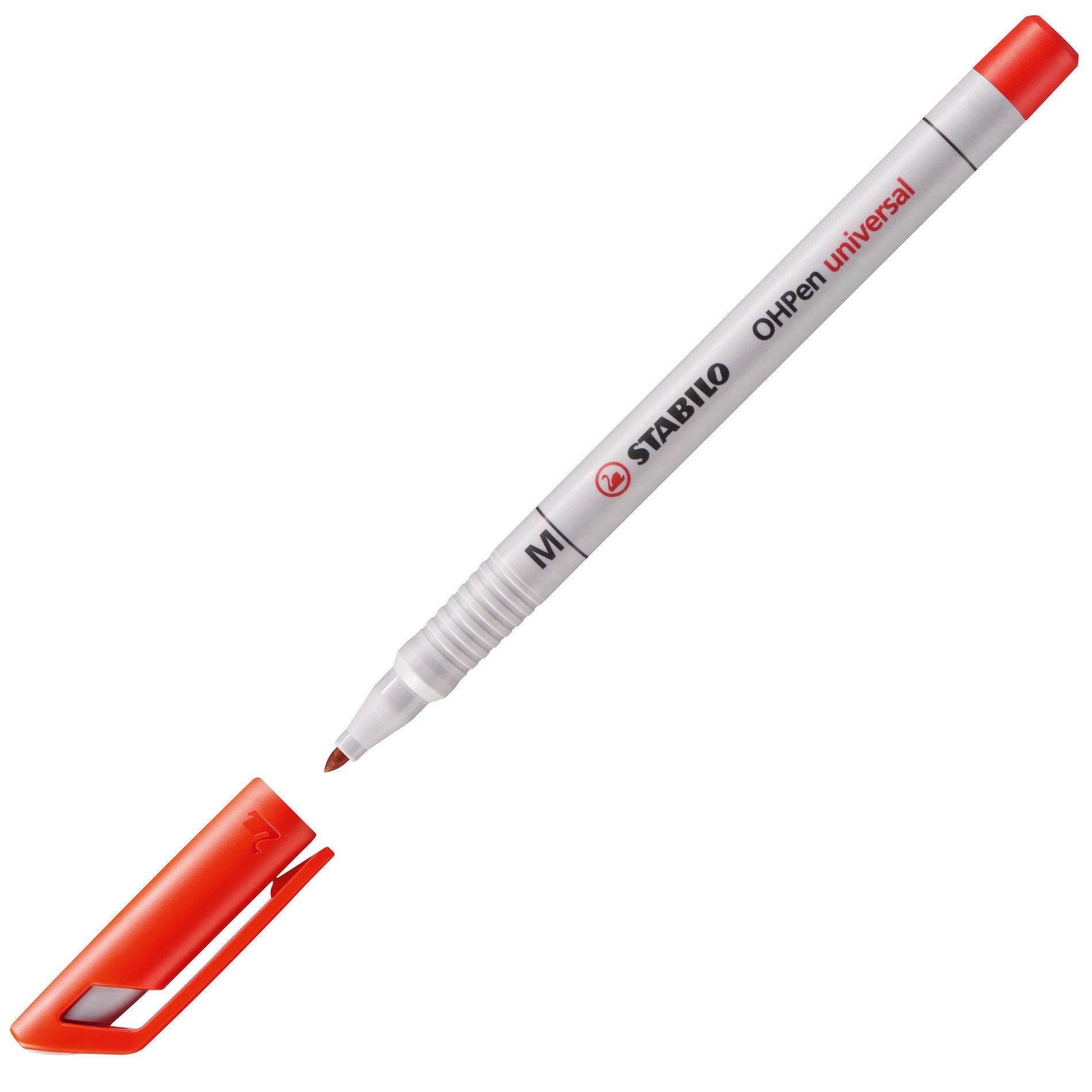 STABILO Non-Permanent-Marker OHPen universal – mittel 1 mm – rot – feucht abwischbar