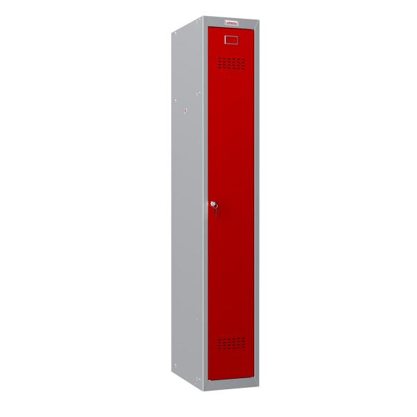 Phoenix Safe Co. PL1130 – Persönliches Schliessfach, abschliessbar, 300 × 500 × 1'830 mm, grau/rot, Stahl