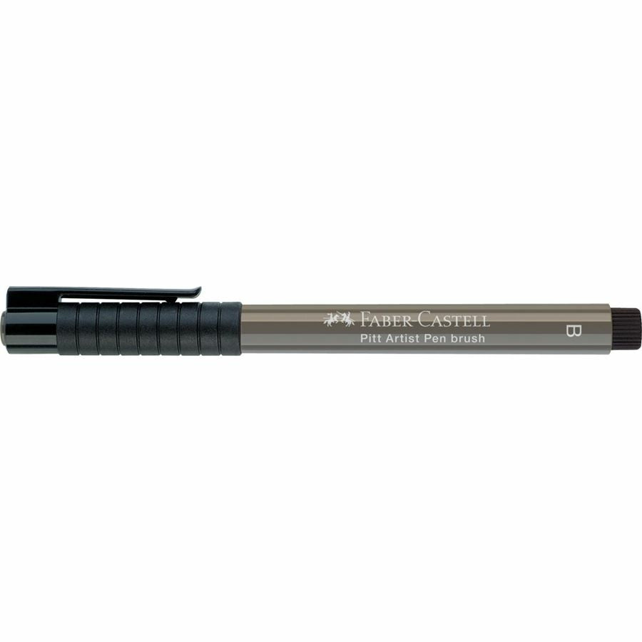 Faber-Castell Pitt Artist Pen Brush – Pinselspitze, 2,5 mm, pigmentiert, wasserfest, warmgrau IV