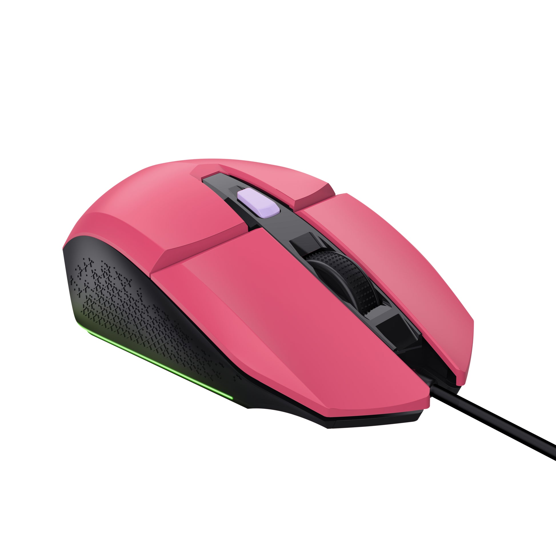 Trust GXT109 Felox – Gaming-Maus – Kabelgebunden (USB-A), 6400 DPI, Beidhändig, Pink