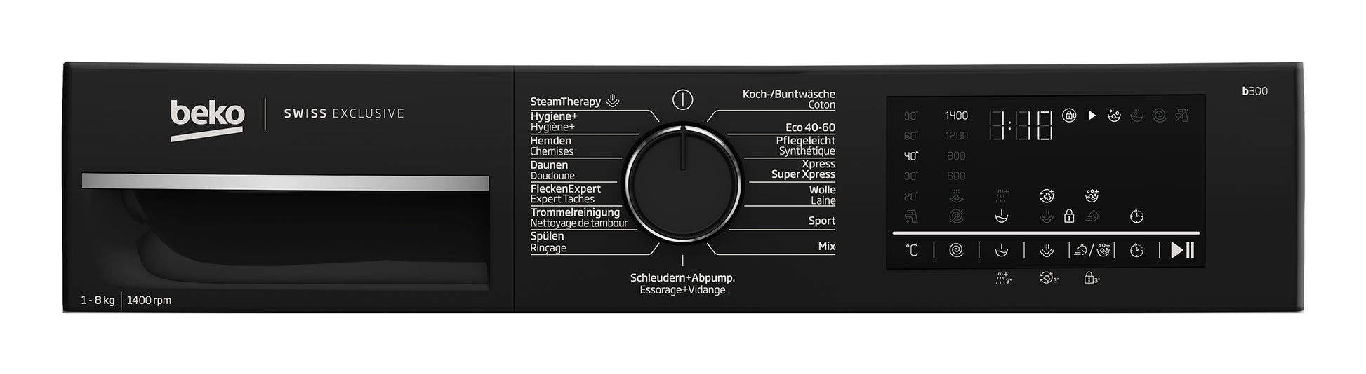 Beko Waschmaschine WM321 – 8 kg, 1400 U/min, 15 Programme – weiss