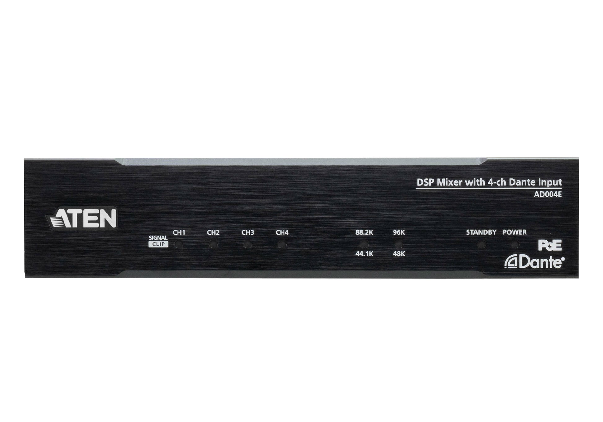 ATEN AD004E – Audio-Konverter – Dante-Eingang zu 4-Kanal Line-Ausgang – 24-Bit, 44,1/48/88,2/96 kHz – Schwarz