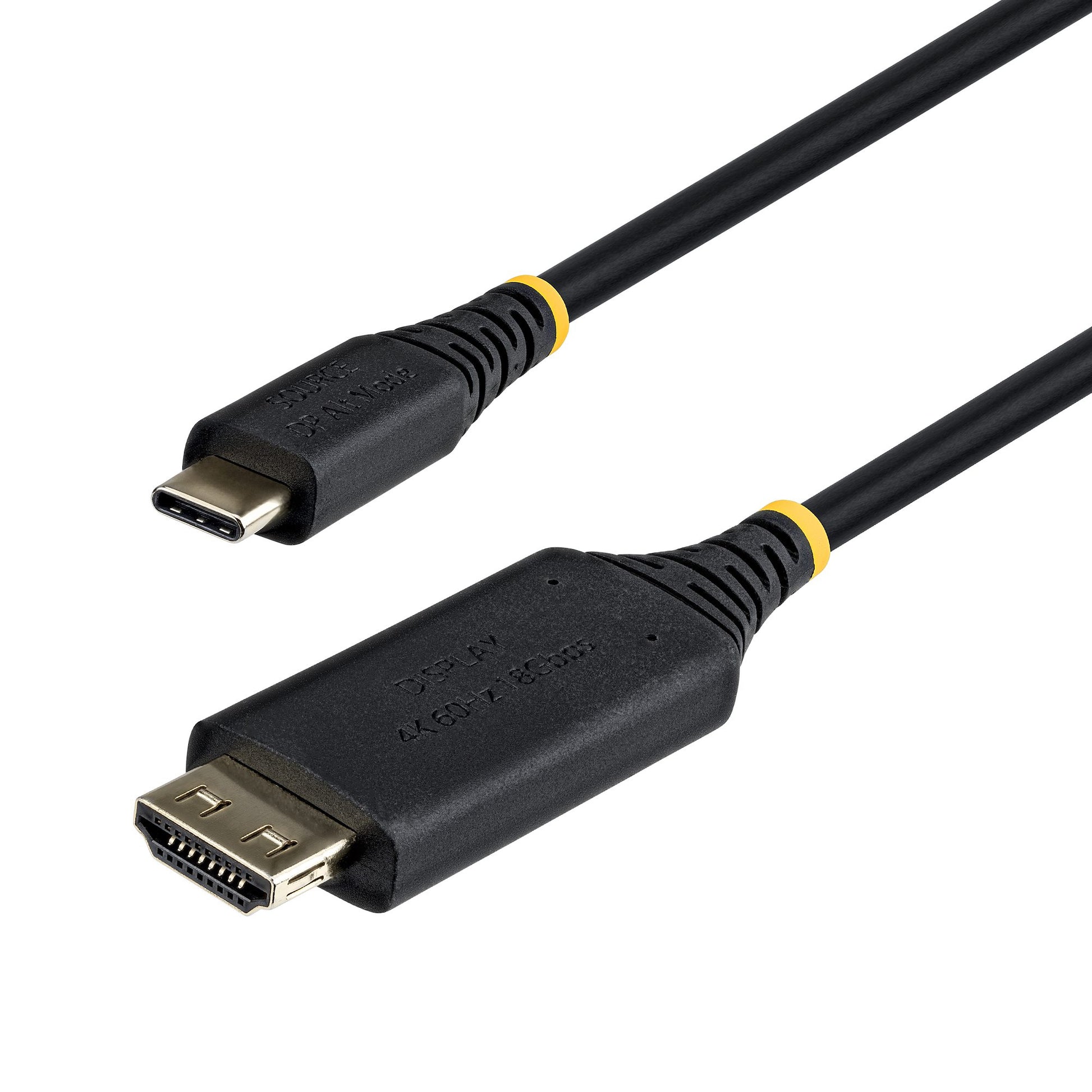 StarTech.com 1M-USBC-HDMI-4K60-G USB-C zu HDMI Kabel – 4K (3840 × 2160) @ 60 Hz, 1 m, HDMI 2.0, HDR – Schwarz
