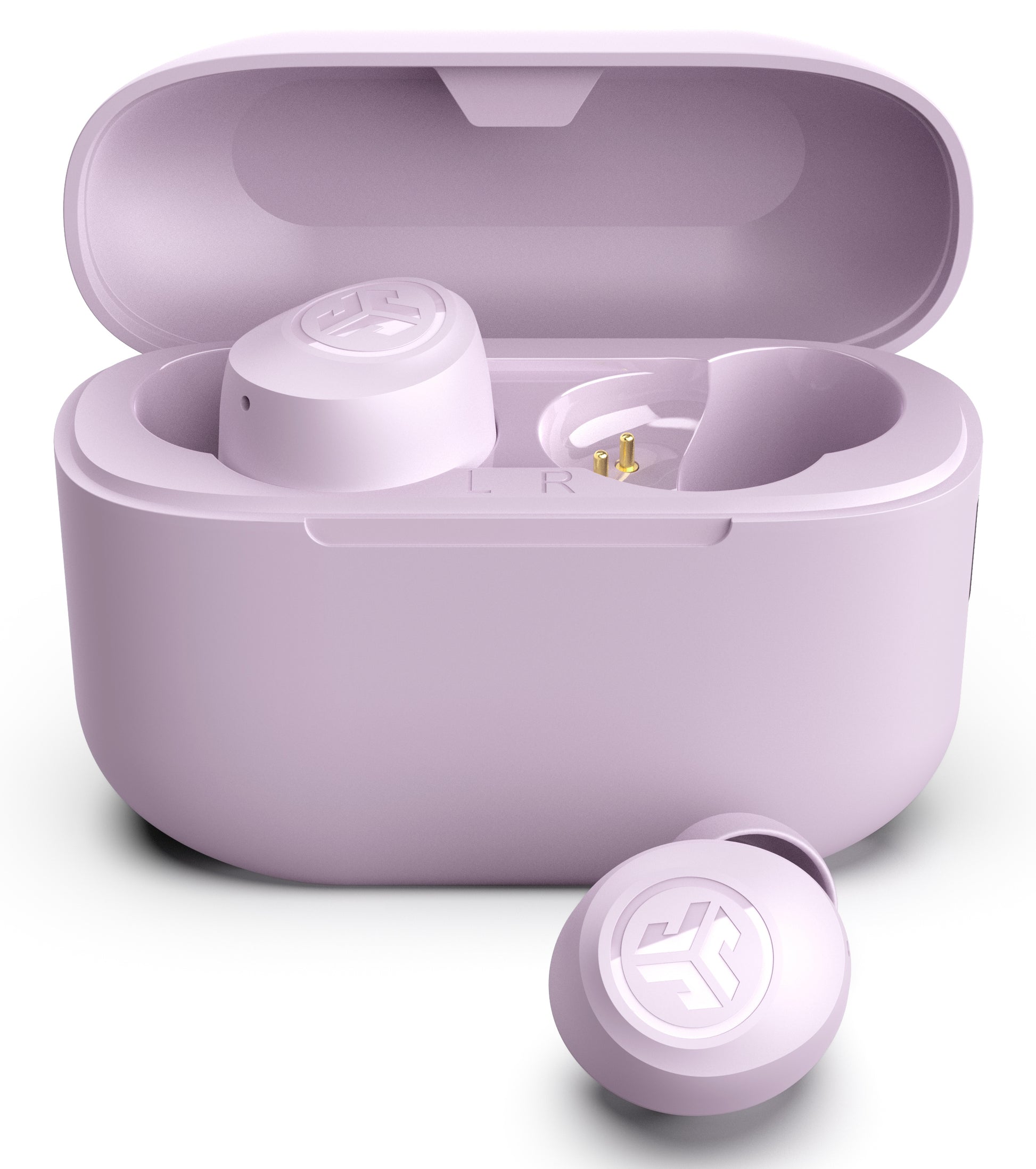 JLab Go Pop+ TWS In-Ear – mit Ladecase, Violett, BT 5.1