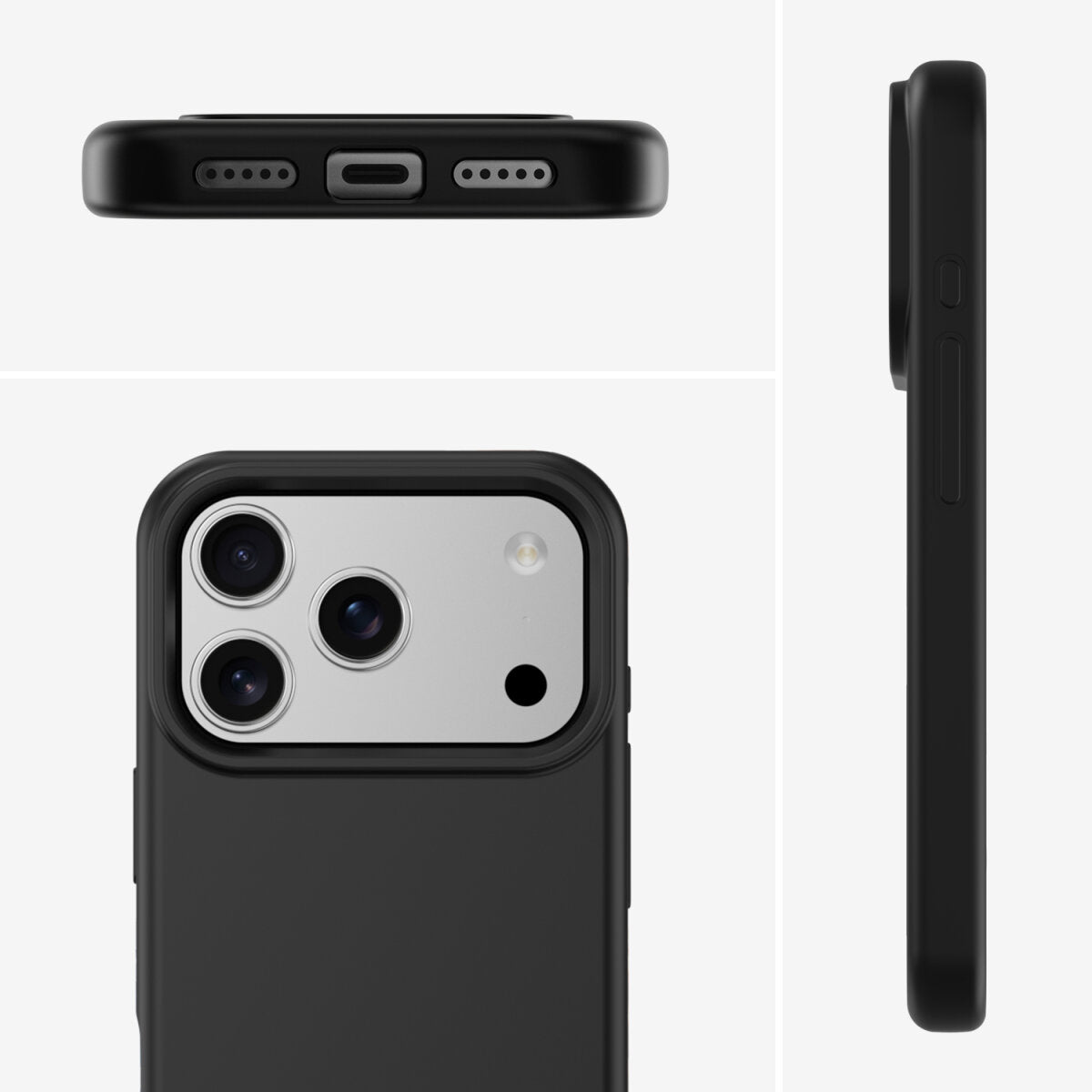 4smarts Cupertino Backcover – für Apple iPhone 17 Pro Max, MagSafe, Silikon+Mikrofaser, Schwarz