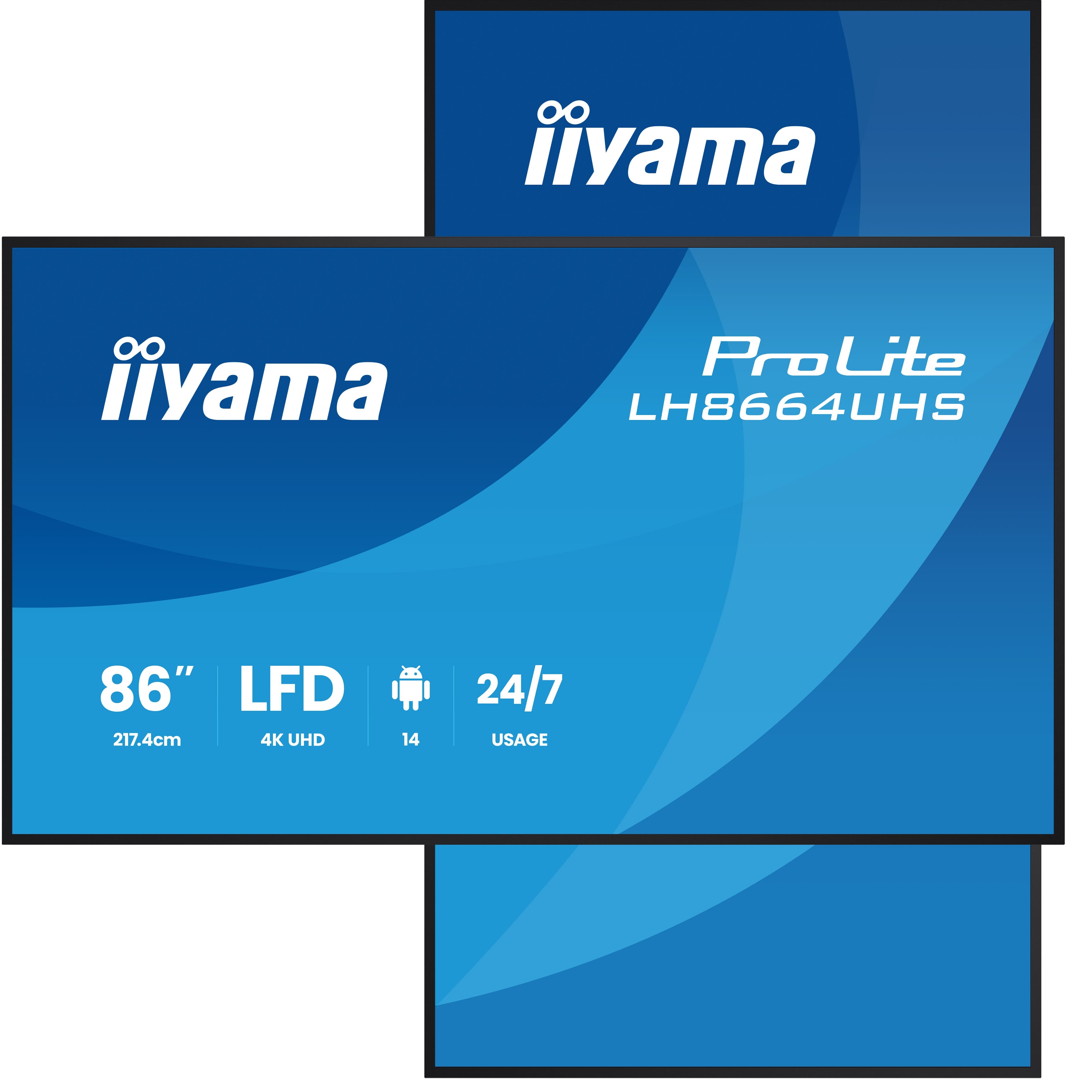 iiyama LH8664UHS-B3AG – 86", Ultra HD 4K, IPS