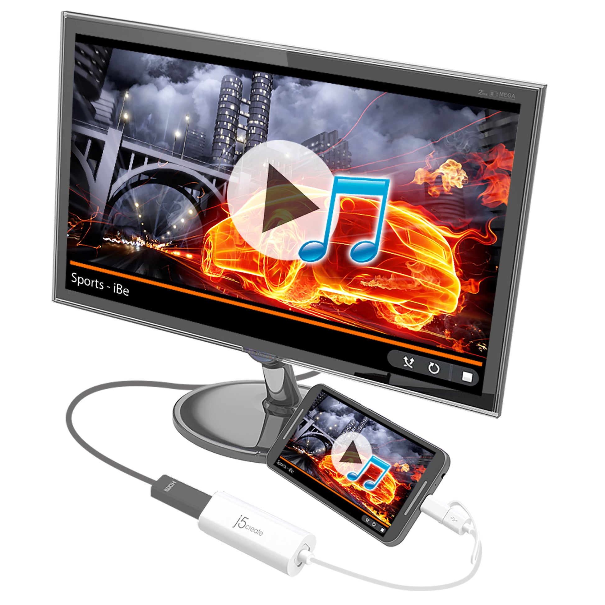 j5create JUA165C-N USB-zu-HDMI-Adapter – für Android
