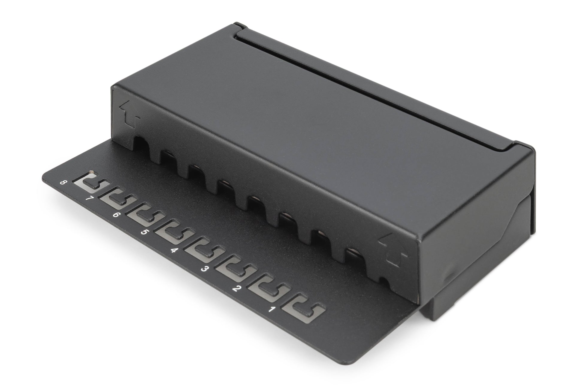 Digitus Patchpanel – 8× RJ‑45, Cat6, geschirmt, Desktop, Schwarz