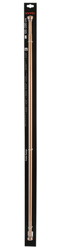 Spirella Duschvorhangstange Kreta – 125–220 cm, Aluminium, Wandmontiert, Kupfer