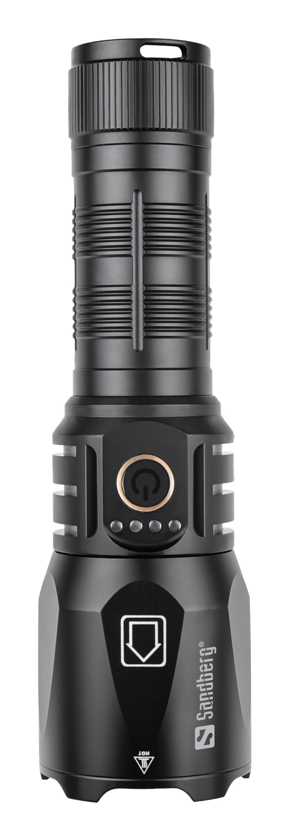 Sandberg Survivor Torch Powerbank 5000 Taschenlampe – 1200 lm, 500 m, IPX4 – Schwarz