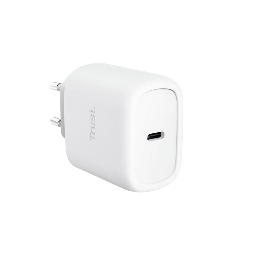Trust Maxo USB-Ladegerät 45 W – USB-C×1 – PD 3.0, GaN – für Apple, weiss