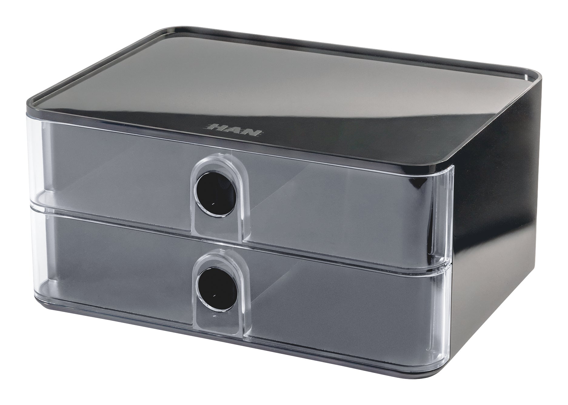 HAN Allison Smart-Box Plus Schubladenelement – 2 Schubladen, grau, ABS, B 260 × H 125 × T 195 mm