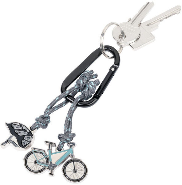 TROIKA Schlüsselanhänger Fahrräder – Aluminium/Nylon, Mehrfarbig, 6er-Pack