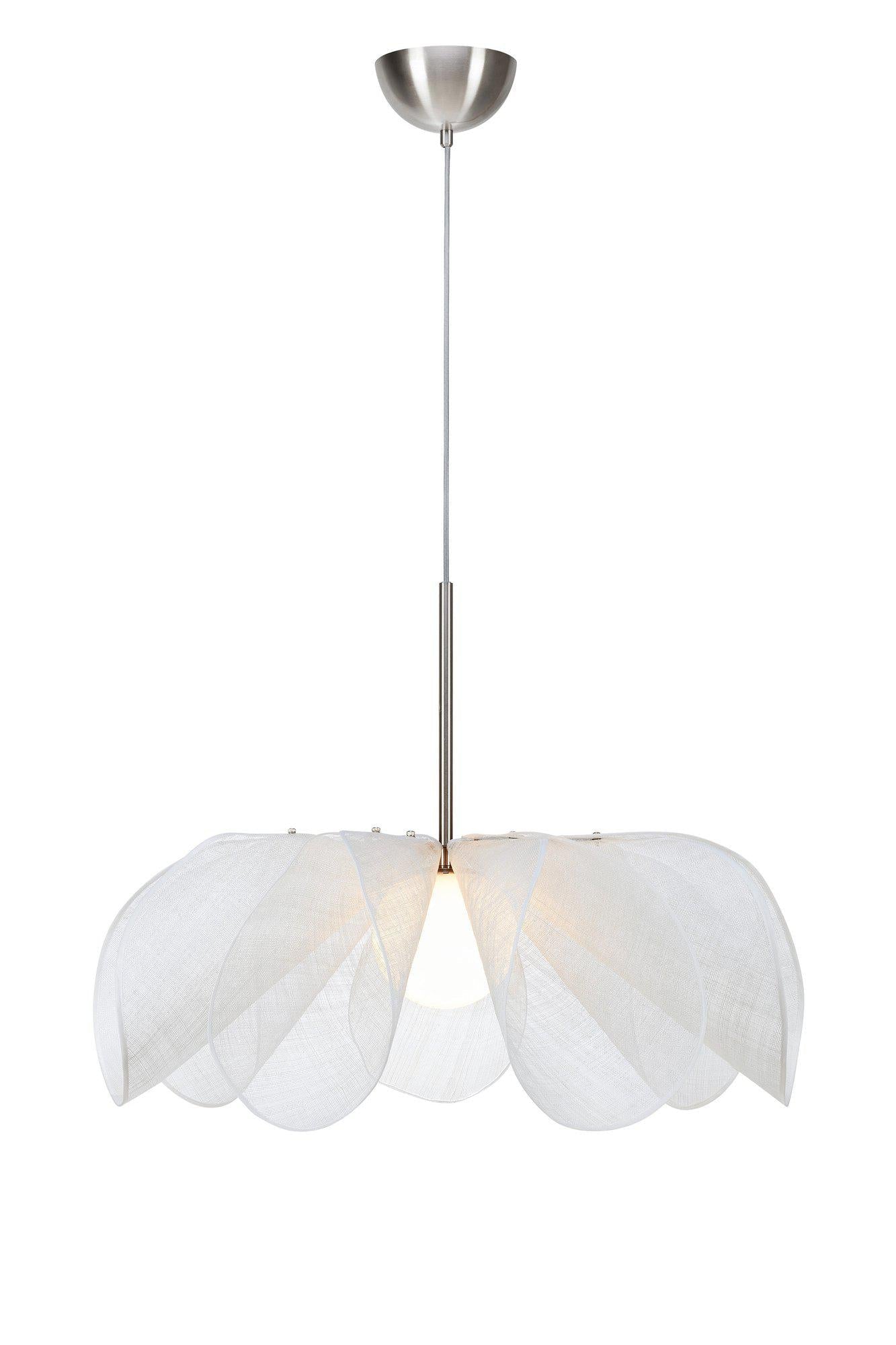 Markslöjd Pendelleuchte Styrka – 75,0 × 75,0 × 60,0 cm, 40 W, Neutralweiss, Nickel/Weiss, exkl. E27