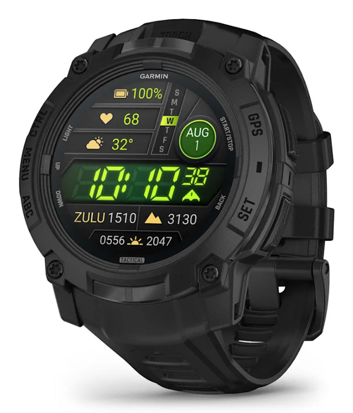 Garmin Instinct 3 AMOLED Tactical Edition – GPS-Smartwatch – 50 mm, GPS, Bluetooth, AMOLED, Schwarz