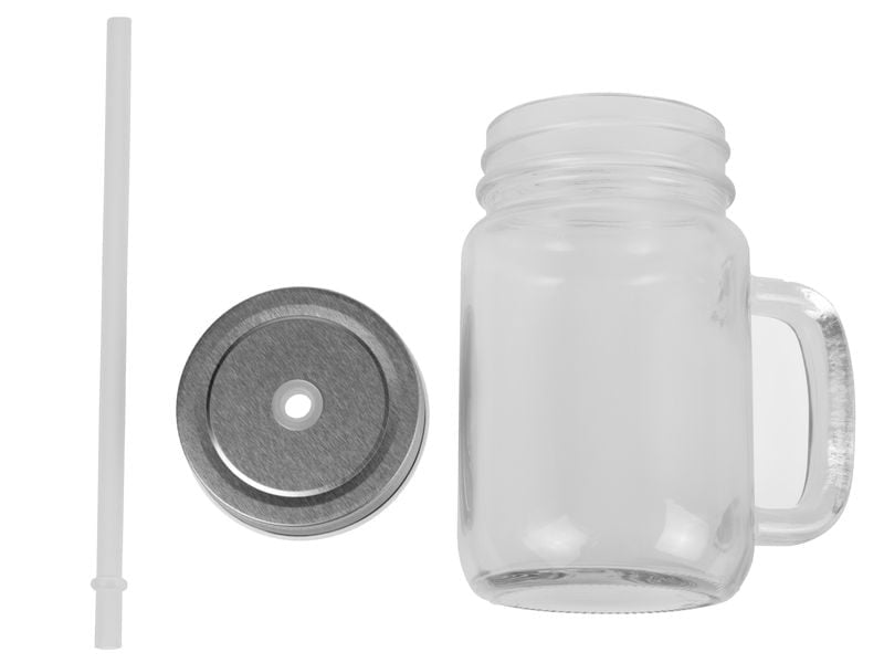 FTM Glasbehälter F02485 – 430 ml, Ø 11,5 cm, H 13,5 cm, Glas, mit Aluminium-Deckel, für Sublimation