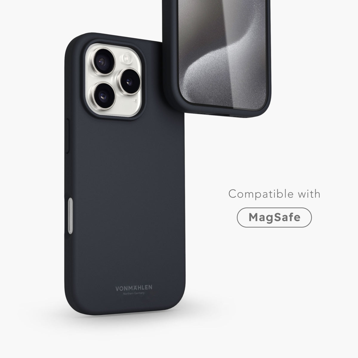 Vonmählen Backcover – für Apple iPhone 16 Pro, MagSafe, Silikon, Navy