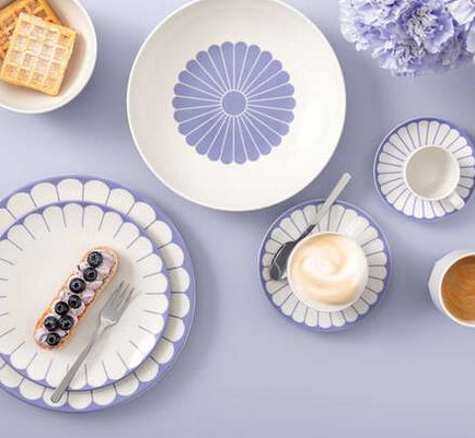 Villeroy & Boch Fleur bleu Untertasse – Porzellan, blau, 6 Stück