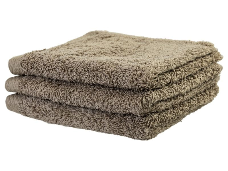 COCON Waschlappen – 30×30 cm, 100% Baumwolle, 550 g/m², Taupe, 3er-Set