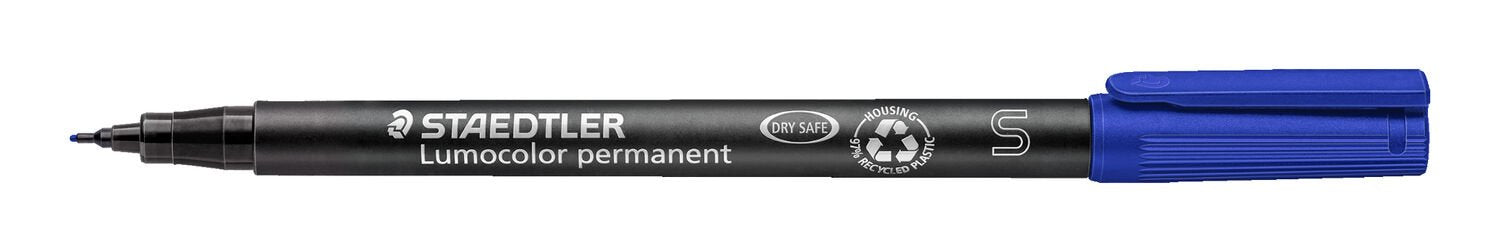 Staedtler Lumocolor 313 Permanentmarker – Rundspitze 0,4 mm – Blau – 10er-Pack