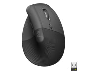 Logitech Lift for Business Ergonomische Maus – kabellos, vertikal, Logi Bolt USB-Empfänger, schwarz