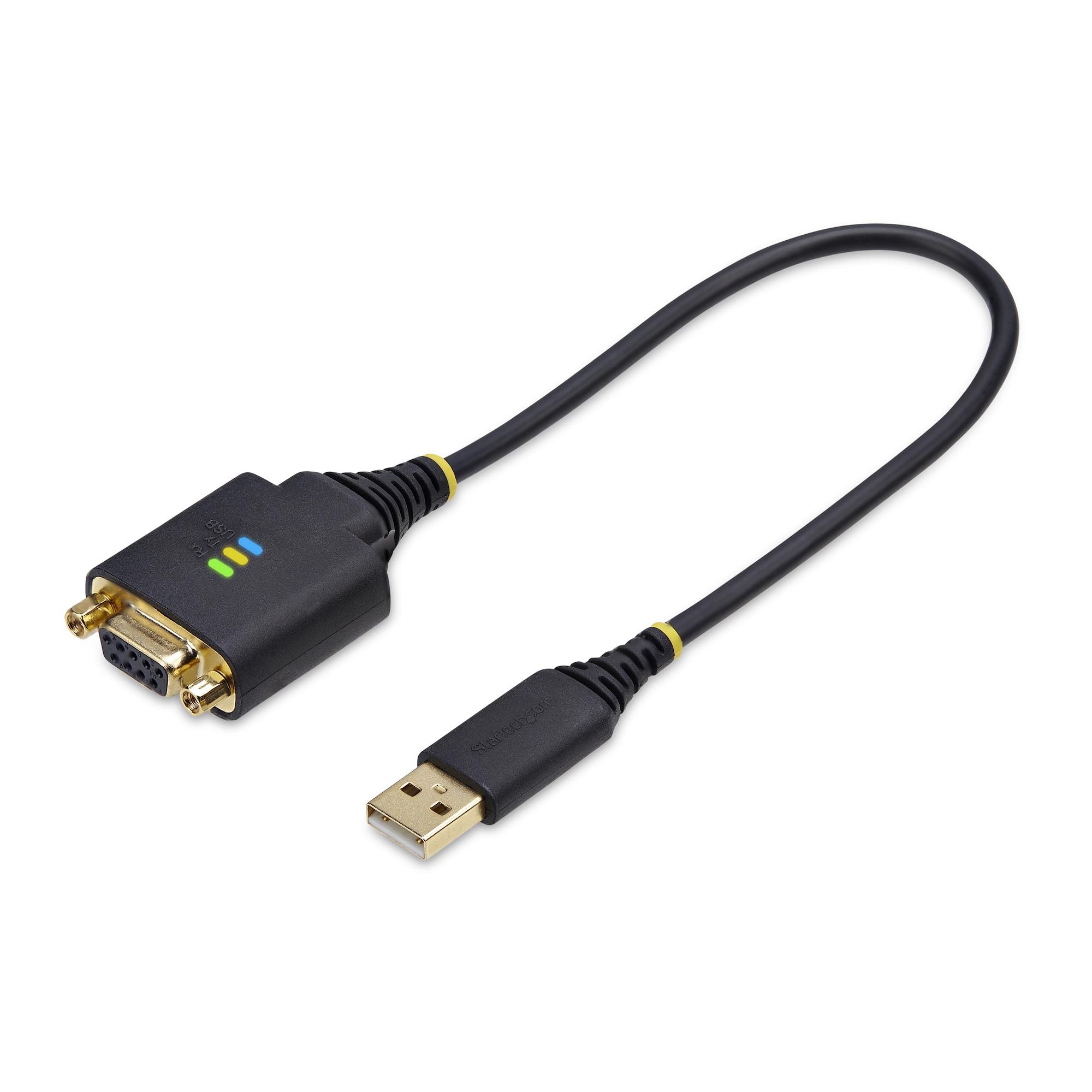 StarTech.com USB-A zu DB-9 Null-Modem-Adapter – 0,3 m, FTDI FT232R, 921,6 Kbit/s, für Windows/macOS/Linux