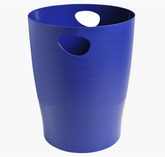 Exacompta Papierkorb Ecobin BeeBlue – 15 l – Kunststoff (PP), rund – marineblau