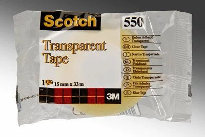 Scotch Büro-Klebeband – permanent, klar, Kunststoff, 12 mm × 66 m, Kern Ø 76 mm