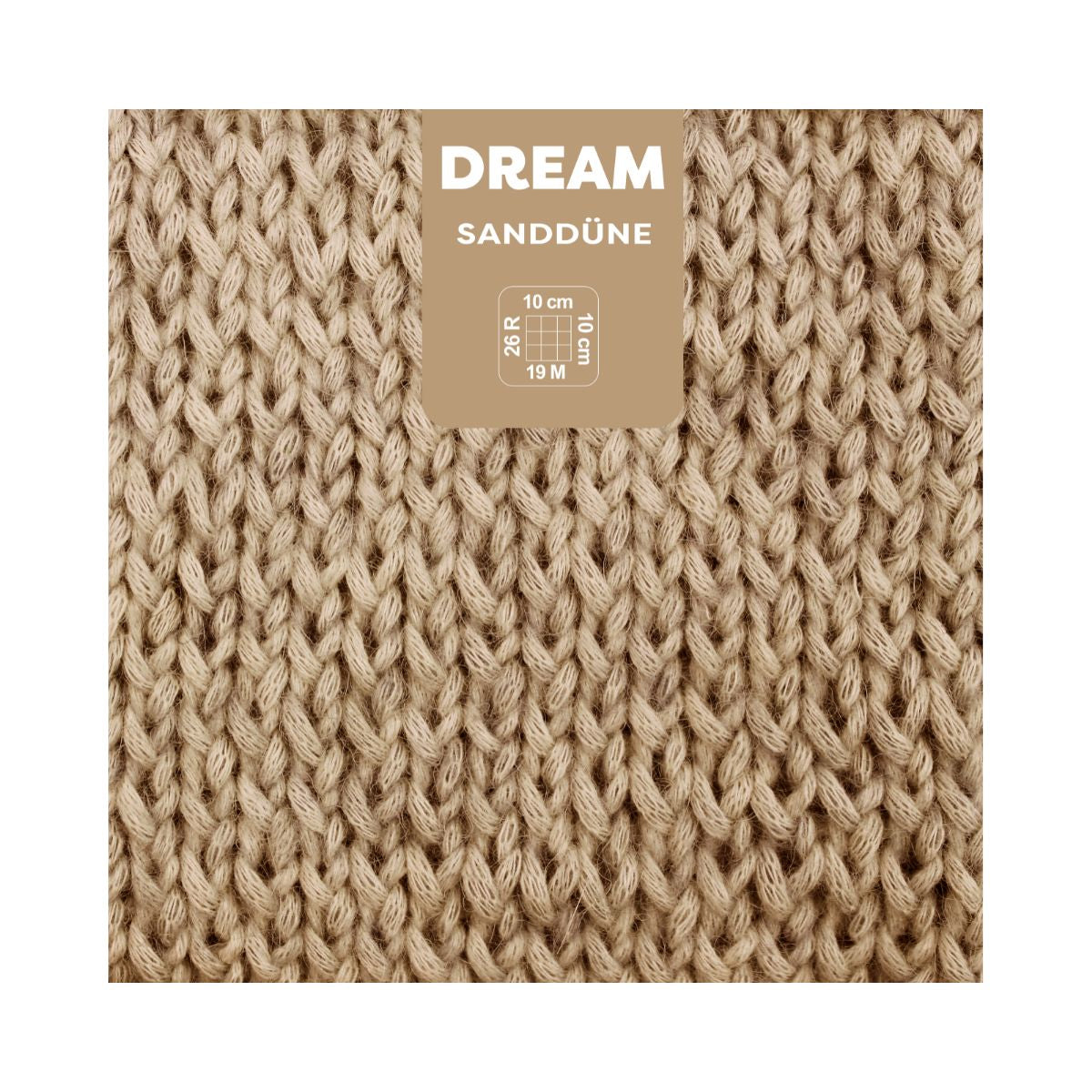 myBoshi Dream Wolle Hellbraun meliert – 50 g, 95 m, Nadel 5 mm, 76% Baumwolle/22% Baby Alpaka/2% Merino, 1 Stk.