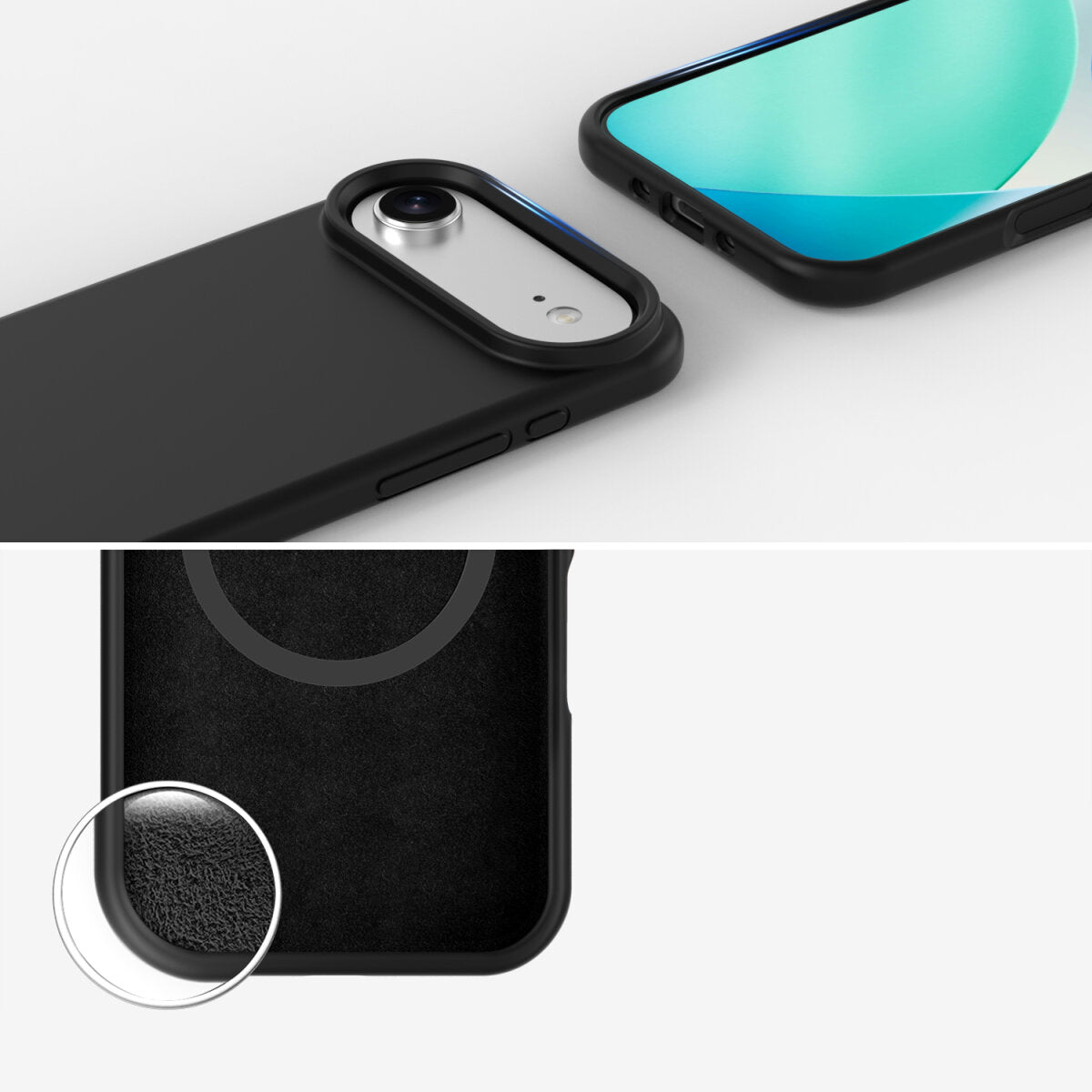 4smarts Backcover – für Apple iPhone 17 Air – MagSafe, Silikon, Schwarz