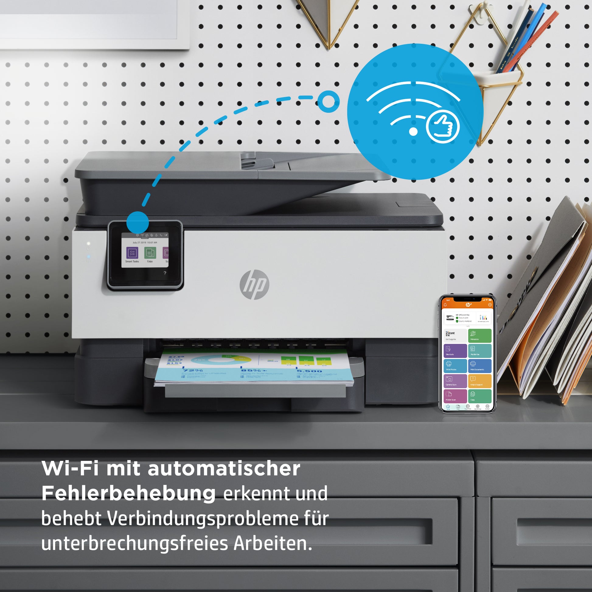HP OFFICEJET PRO 9014E – Farbtintenstrahl-Multifunktionsdrucker, A4, 4-in-1, Duplex, ADF, WLAN/LAN, AirPrint