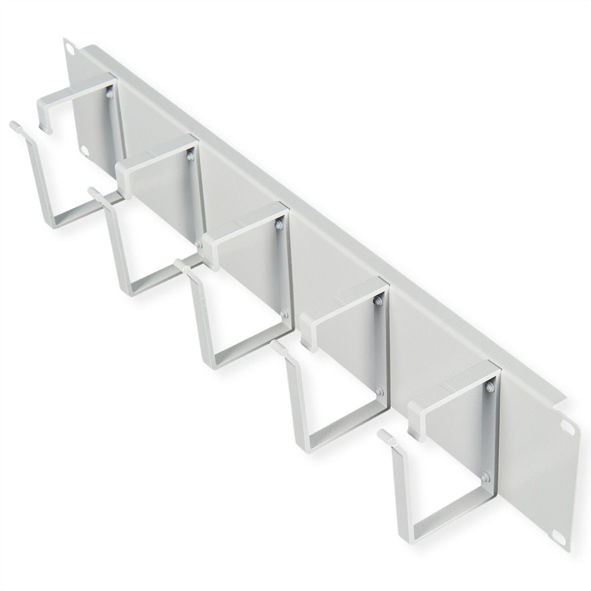 ROLINE 19" Kabelführung, 2 HE, 480×85×80 mm, Stahl, Grau